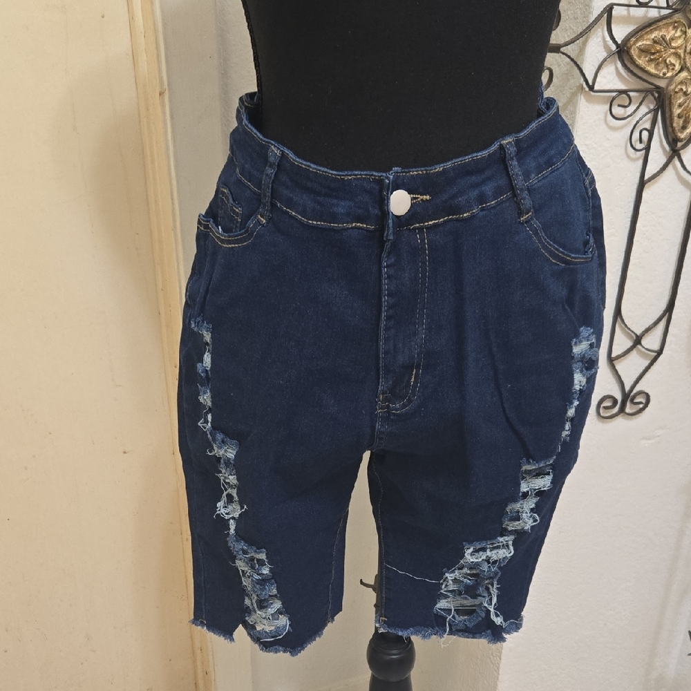 Baby Phat Purple Garment with Gold Detail With DARK BLUE Shorts (SET)